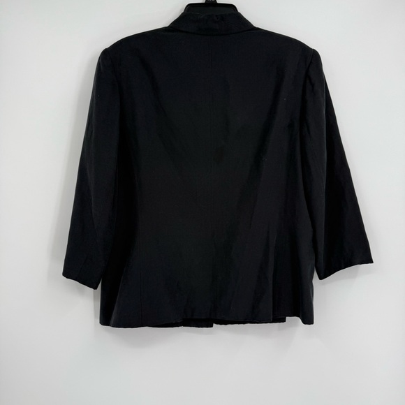 TALBOTS Women’s Blazer Jacket Size 14 Silk Linen Lined Barrel Button Vintage - Picture 6 of 9